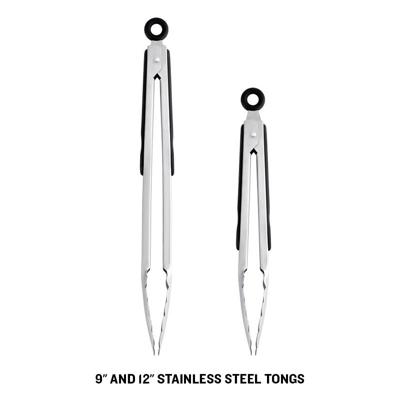 Stainless Steel Kitchen Tongs Set of 2